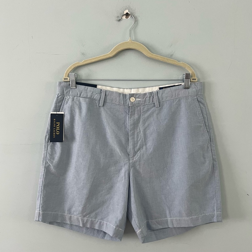 NWT Polo Ralph Lauren Classic Fit 6” Blue Cotton Chino Shorts‎